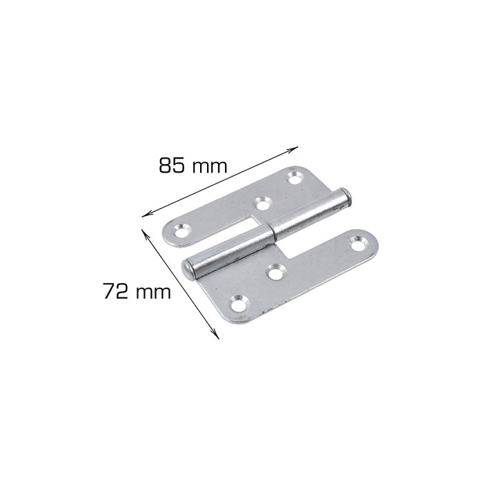 Dørhengsel venstre 72 x 85 mm - 2 stk.